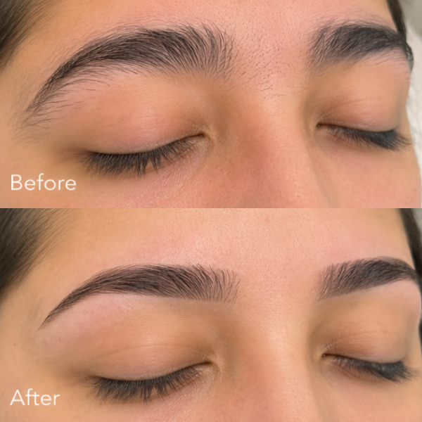 Eyebrow threading at Avissa Salon in Ann Arbor precisely shapes and defines brows using a gentle thr 