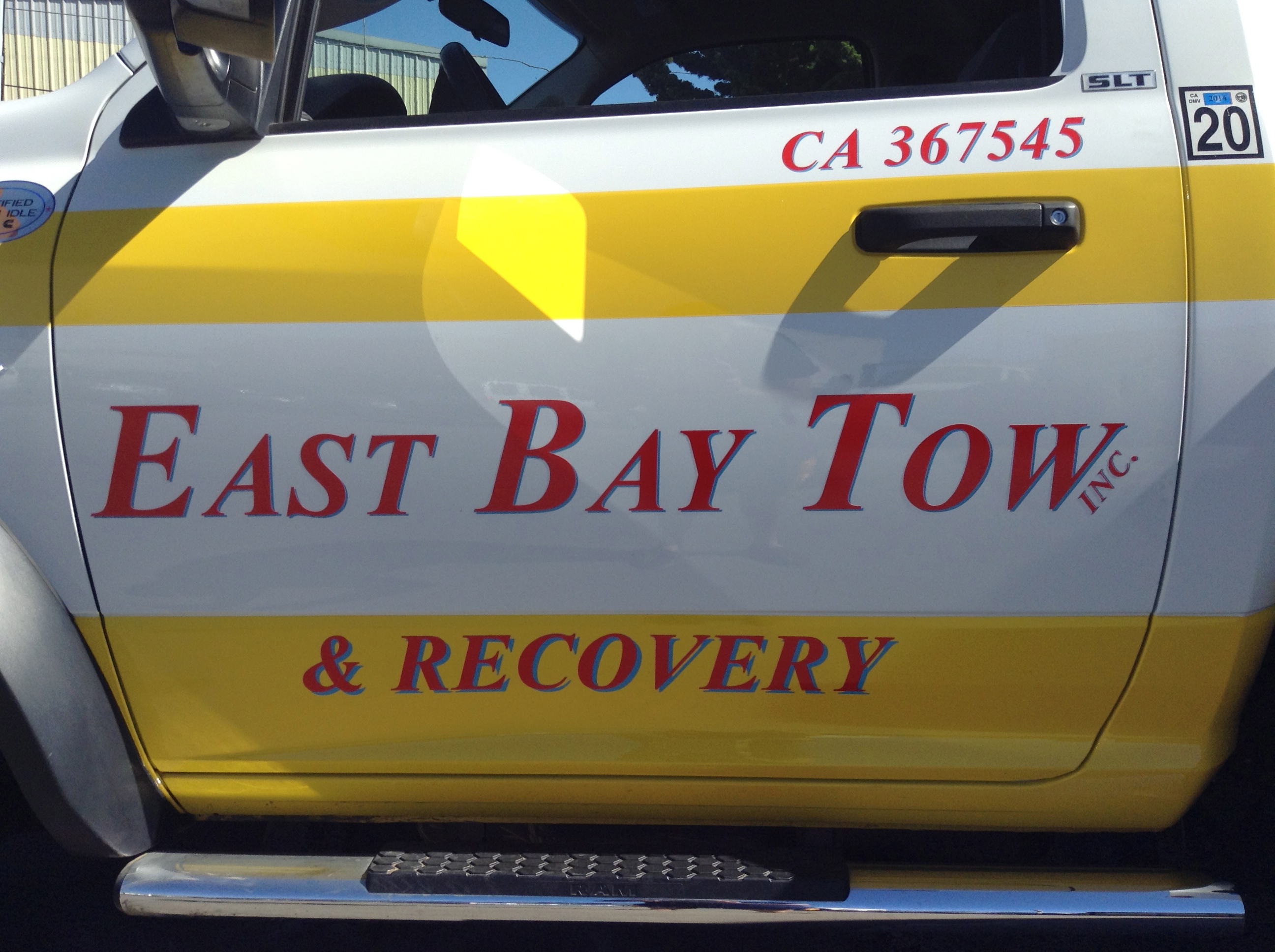 East Bay Tow, Inc.
Available 24 hours a day, seven days a week, our team of nationally-trained drivers is always available to tow or recover your vehicle and get you and your passengers on your way to your next destination or repair shop.  We can help you with everything from tire changes and lockouts, to jump starts and towing. If you find yourself involved in the unfortunate situation of an on or off-road accident or rollover, count on East Bay Tow for fast, dependable towing and recovery operations.
For peace of mind, you can feel secure knowing all of our drivers undergo background checks and random drug testing and comply with the strictest standards in the industry to compete with the top drivers in the country.  Do you manage or own private property? Hook up with East Bay Tow today for private property towing service when you need it for removal of violating vehicles. We are committed to earning your business. Please take a moment to browse our site to learn more about our company, and what we can do for you.  If you have any questions or comments, let us know by phone or e-mail. We look forward to serving you.

East Bay Tow & Recovery offers a variety of services. These include but are not limited to:

24 Hour Towing Services
24 Hour Roadside Assistance
24 Hour Accident Recovery
Light Duty Towing
Medium Duty Towing
Flatbed Towing
Winching & Extraction
Off-Road Recovery
Long Distance Towing
Motorcycle Towing
Commercial Vehicle Towing
Auto Transport
Tire Service
Battery Service
Lockout Service
Private property towing

Call (510) 559-8500 now or click eastbaytow.com to find out more!