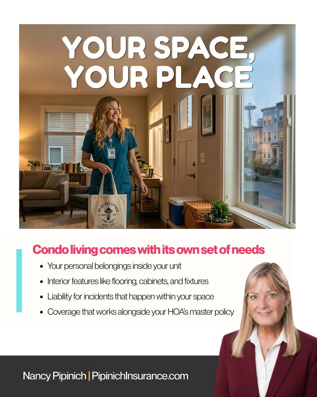 Condo insurance can be different from other policies, especially when comparing what your HOA may handle and what may be your responsibility. Our team is happy to answer your questions and help you review your options.