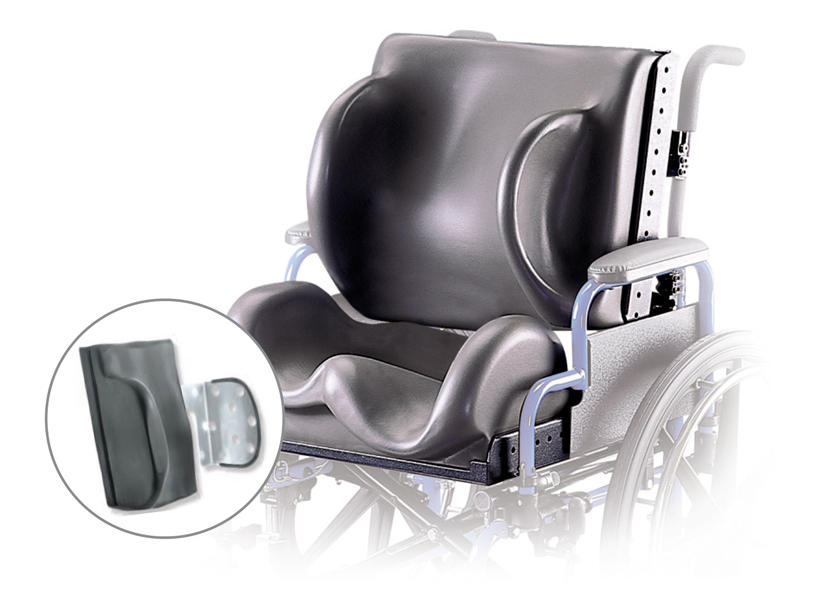 An image of a custom mold that is placed inside of a power and/or manual wheelchair.