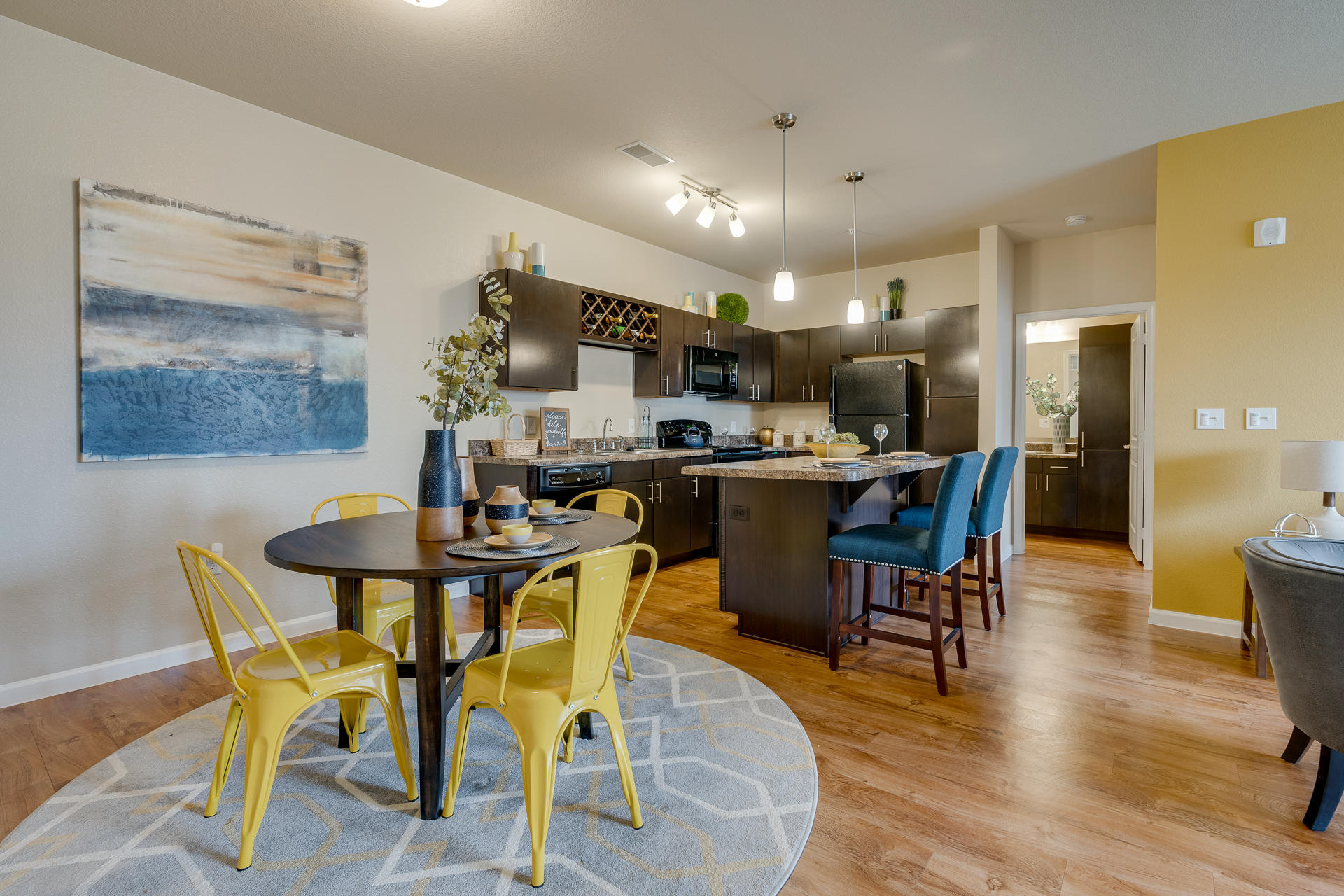 Open Concept Kitchen & Dining Area