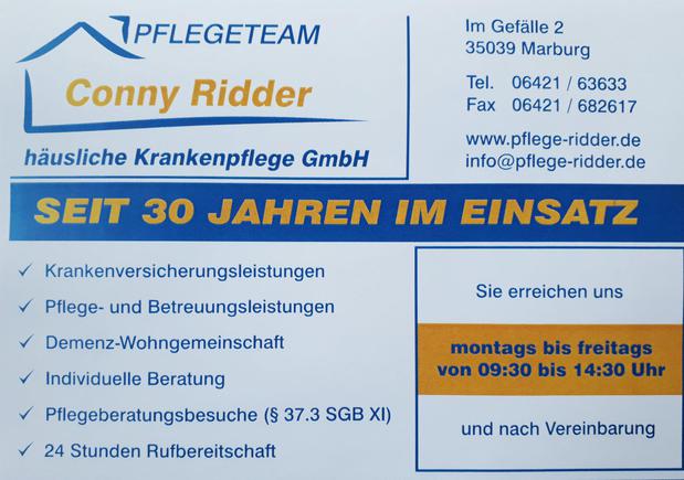 Kundenbild groß 1 Pflegeteam Conny Ridder häusliche Krankenpflege GmbH