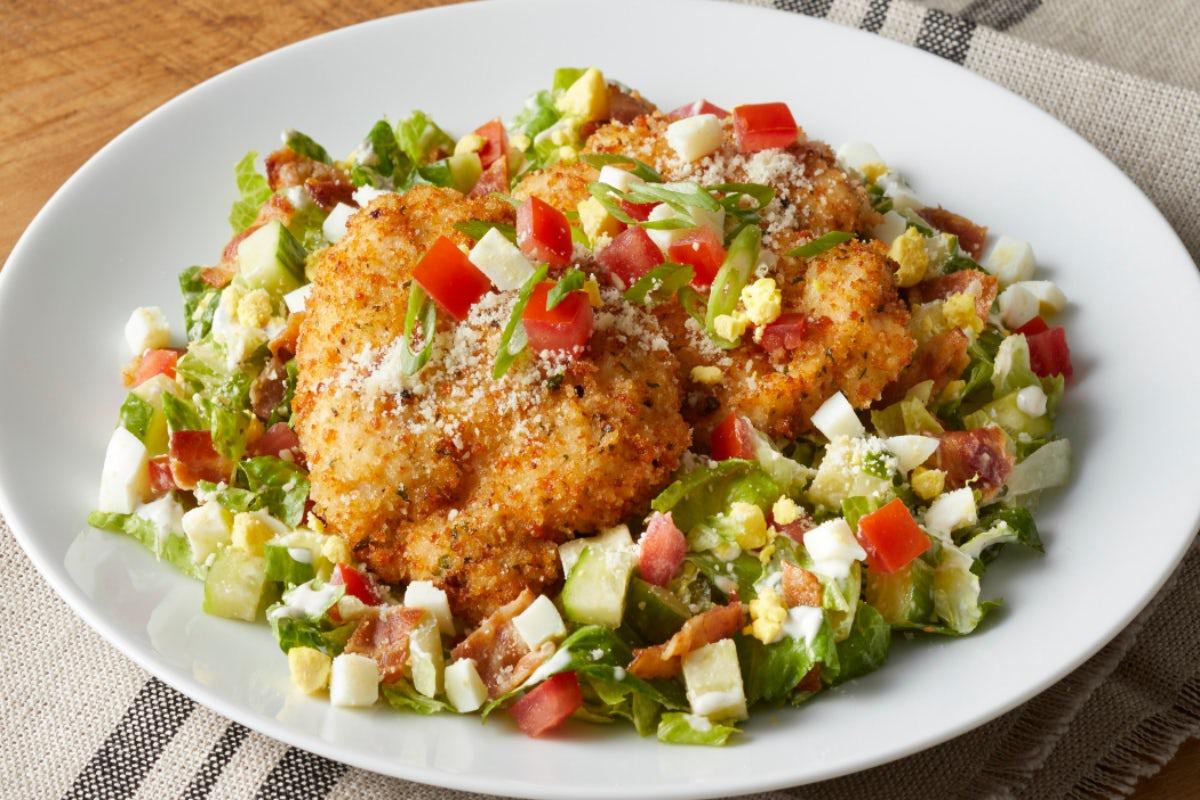 Romano-Crusted Chicken Salad