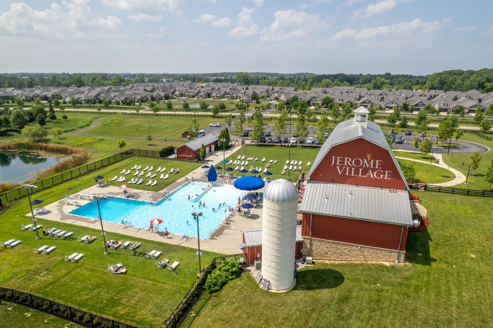 The Meadowlark Neighborhood is perfect for families looking for a quiet, family-friendly community to relax, enjoy and grow together. From its barn-inspired community center, swimming pool, and fitness facility to the more than 15 miles of picturesque walking and trails, there is plenty of fun to be had.
