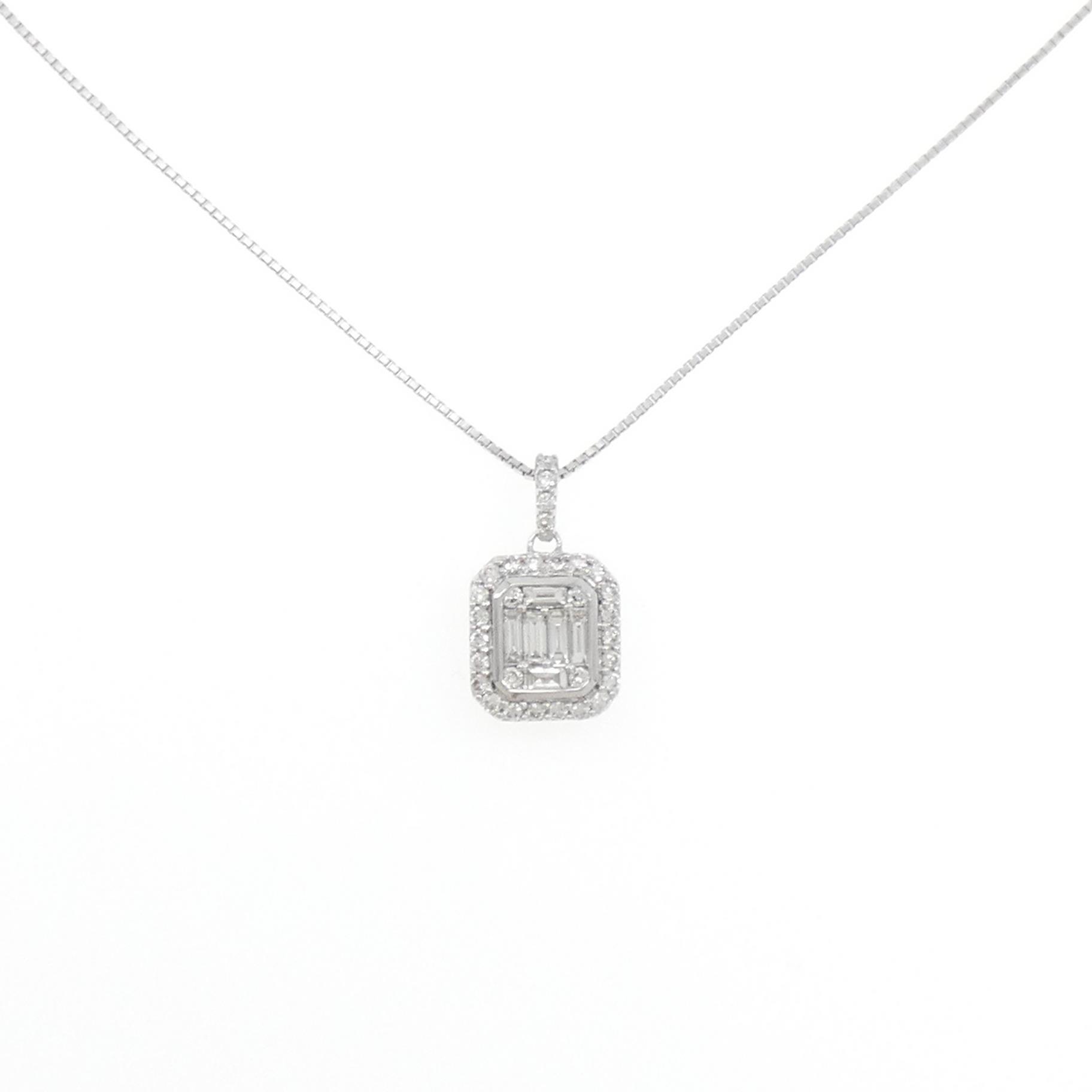 K18WG ダイヤモンド ネックレス 0.665CT