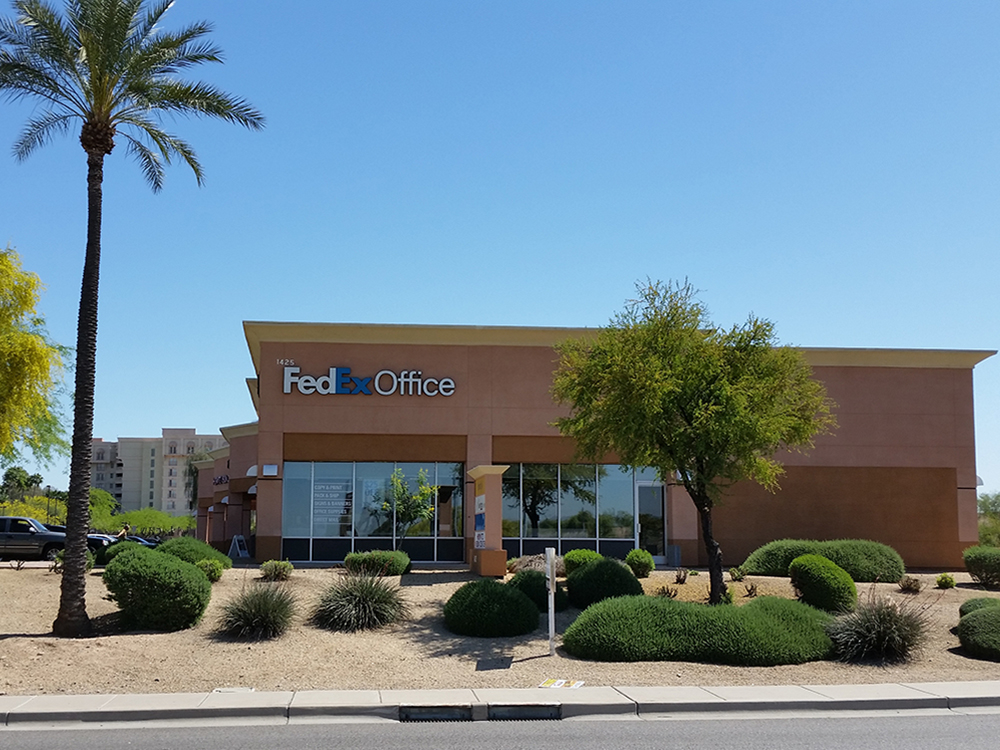 Exterior photo of FedEx Office location at 1425 S Alma School Rd\t Print quickly and easily in the self-service area at the FedEx Office location 1425 S Alma School Rd from email, USB, or the cloud\t FedEx Office Print & Go near 1425 S Alma School Rd\t Shipping boxes and packing services available at FedEx Office 1425 S Alma School Rd\t Get banners, signs, posters and prints at FedEx Office 1425 S Alma School Rd\t Full service printing and packing at FedEx Office 1425 S Alma School Rd\t Drop off FedEx packages near 1425 S Alma School Rd\t FedEx shipping near 1425 S Alma School Rd