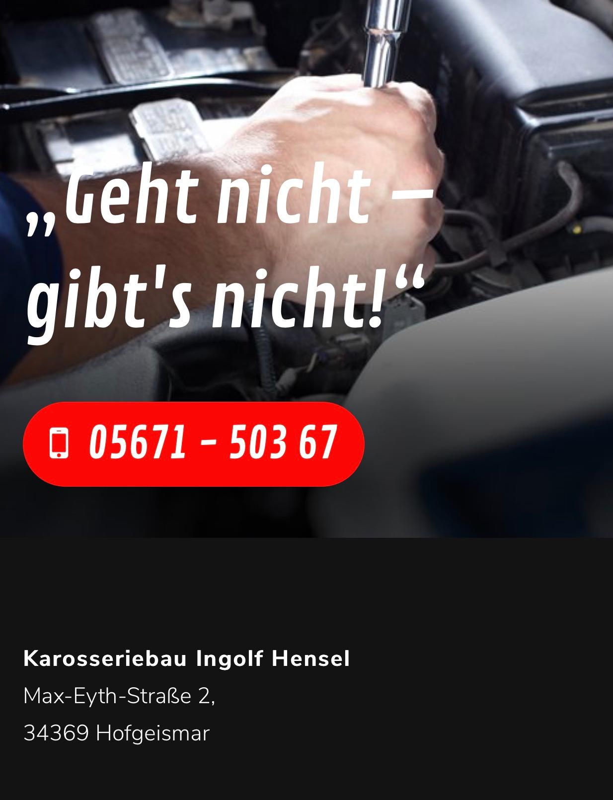 Ingolf Hensel Karosseriebau, Max-Eyth-Str. 2 in Hofgeismar