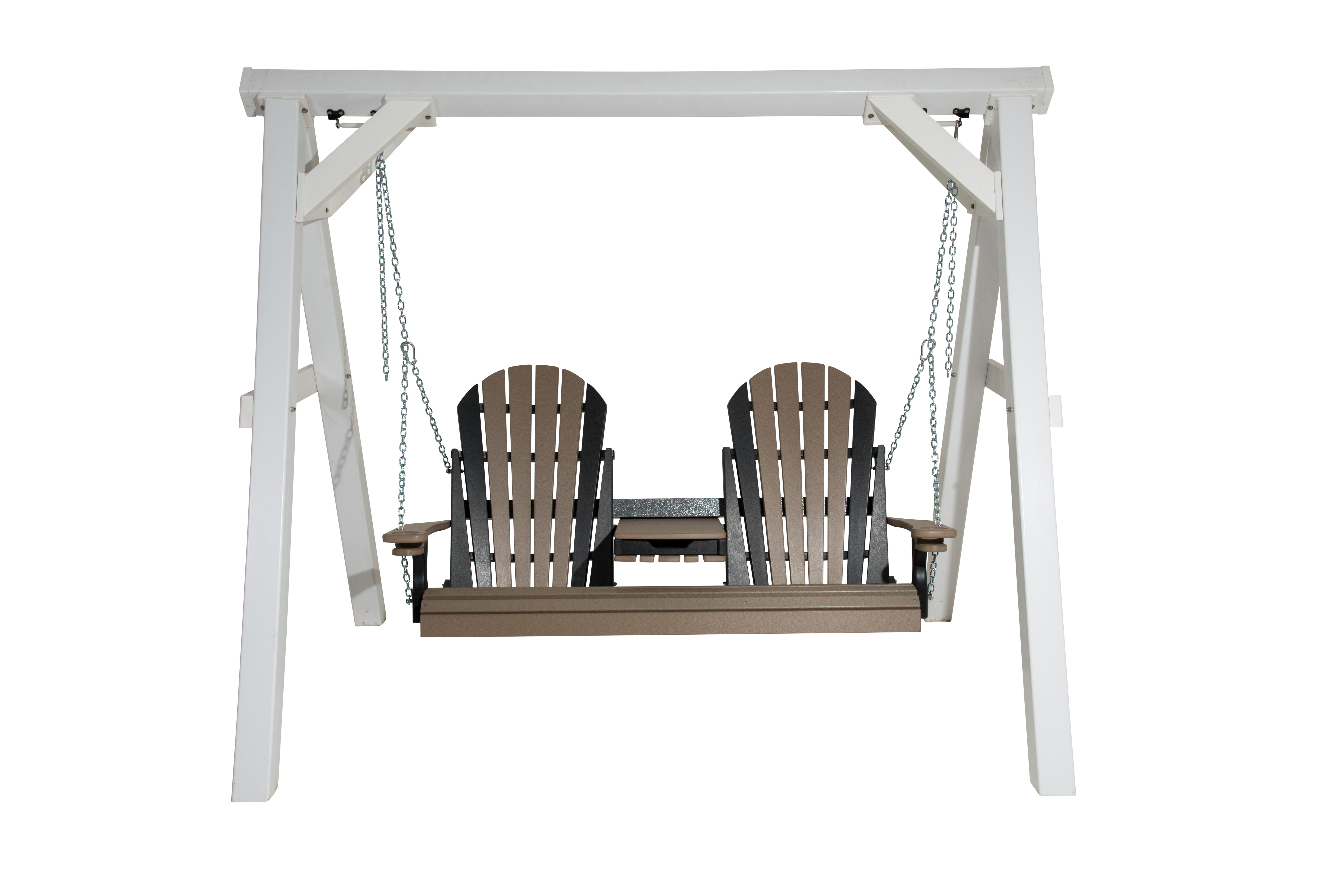 Poly Furniture - Swing Frame with Adirondack Swing with console (open)