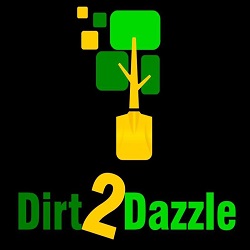 Dirt 2 Dazzle Landscaping. By Sahara Gardens Logo