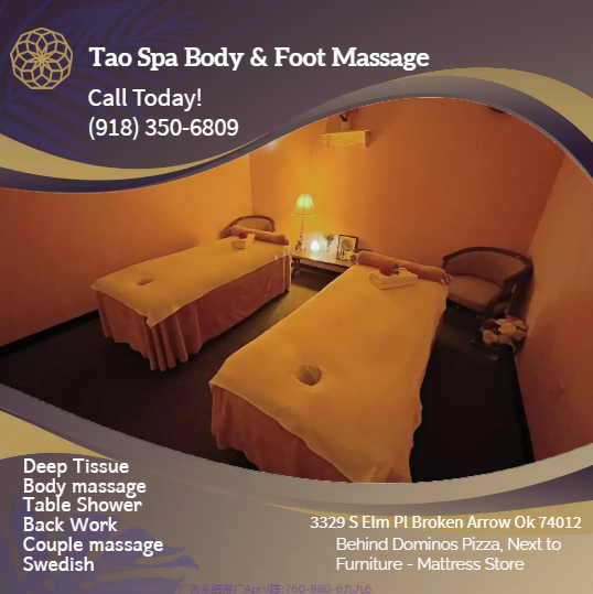 Whether it's stress, physical recovery, or a long day at work, Tao Spa Body & Foot Massage has helped many clients relax in the comfort of our quiet & comfortable rooms with calming music.
