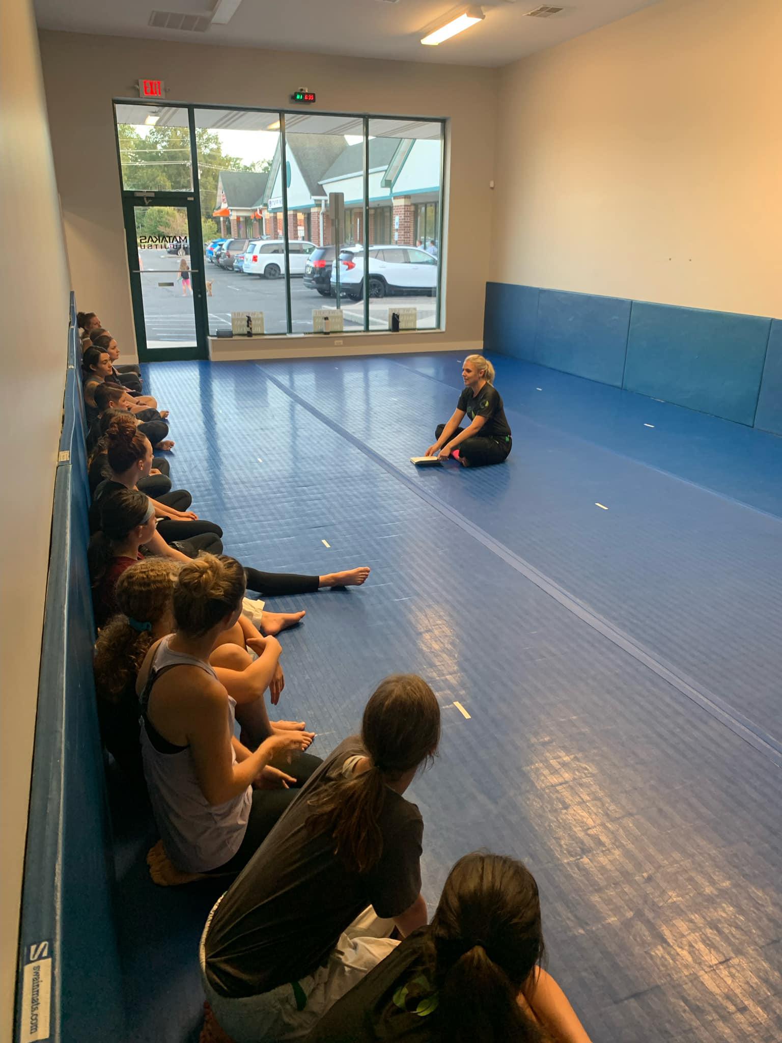 Coach Emma leading the way for our weekly Women's Self Defense Seminar! This is FREE to the community. Everyone has the right to feel safe. Everyone has the opportunity to learn world-class self-defense!