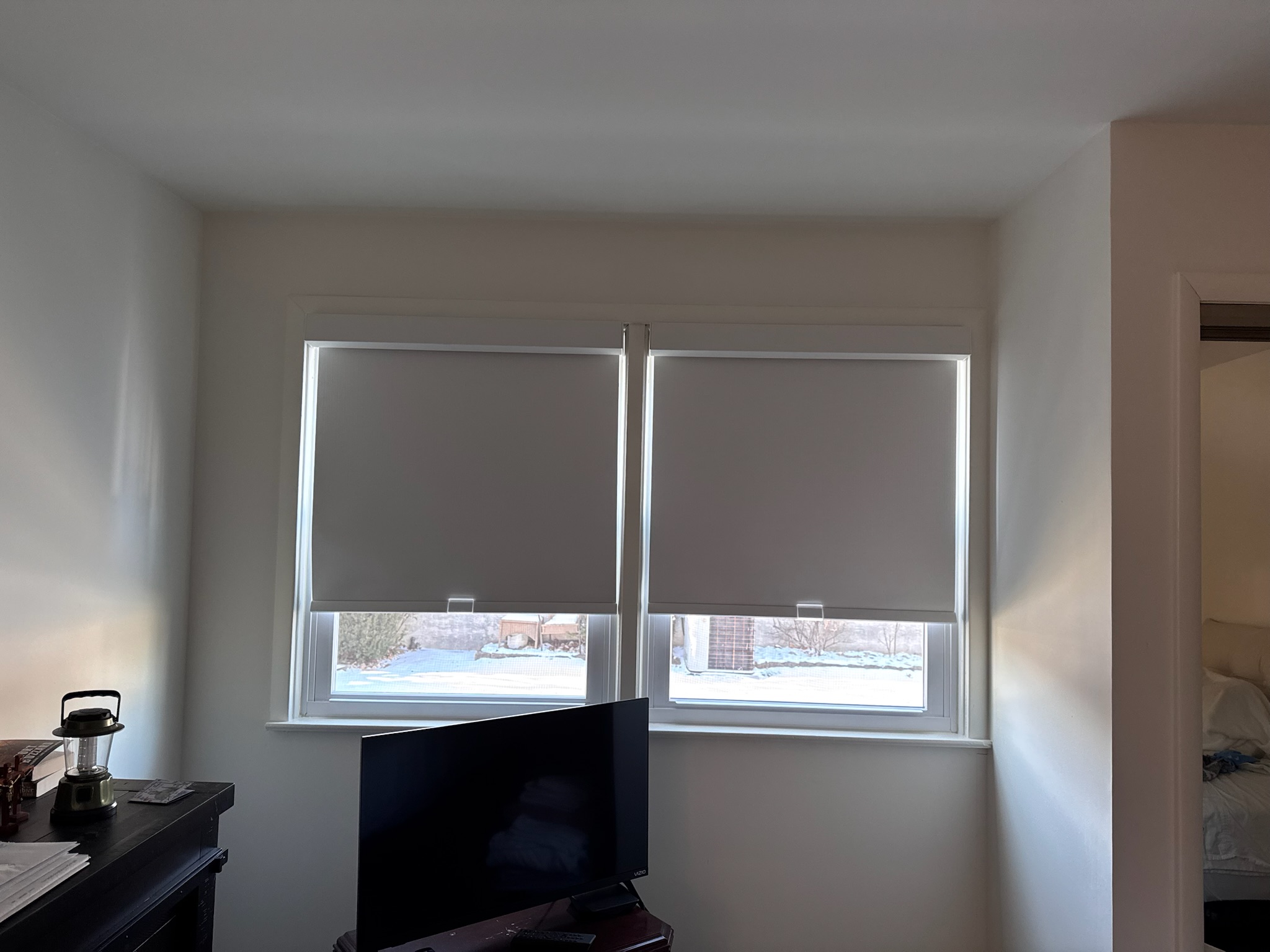 Black out roller shades are sure to have you sleeping more soundly!