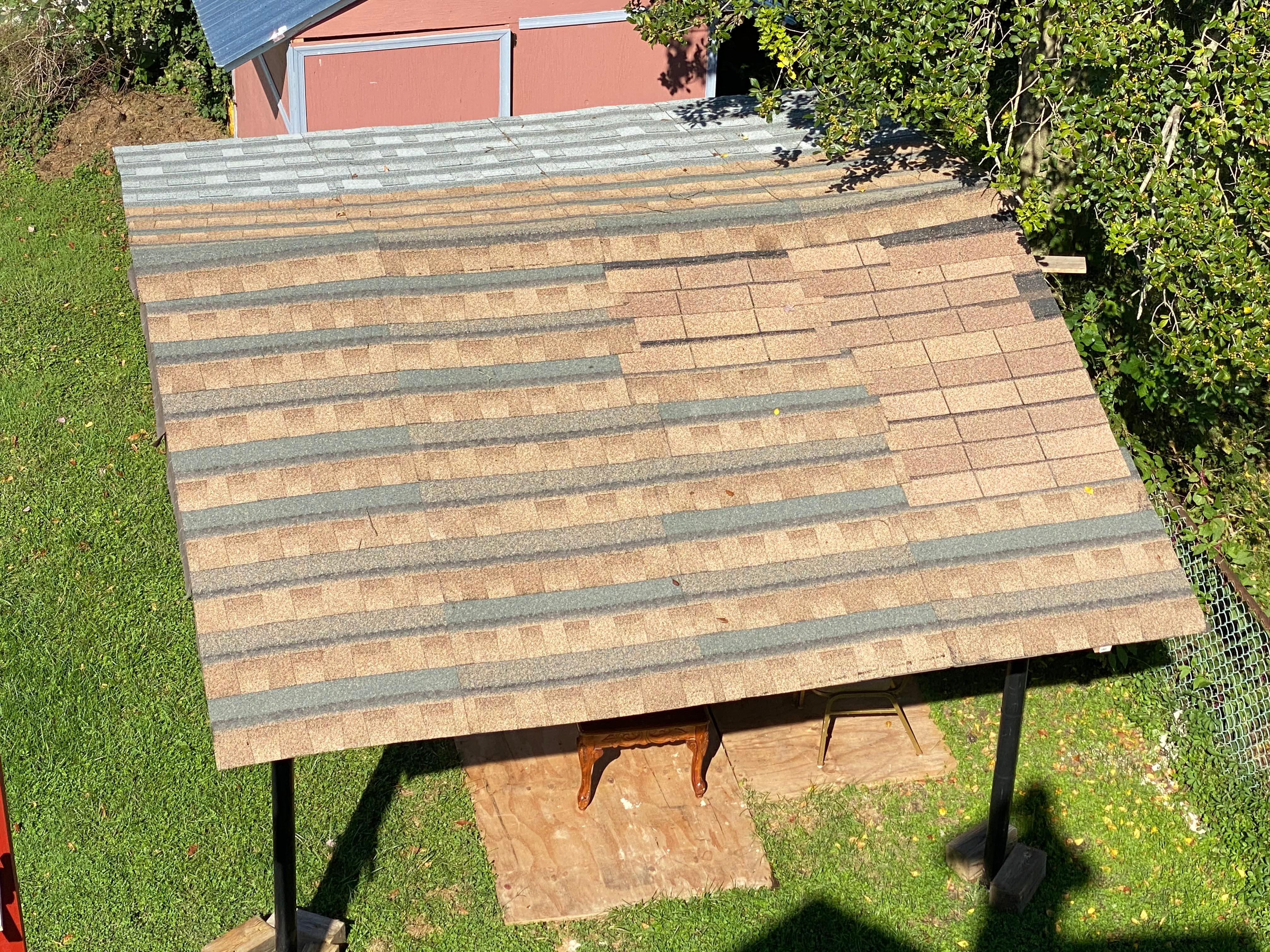If you are going to attempt to install a small roof yourself, please watch at least one YouTube video.