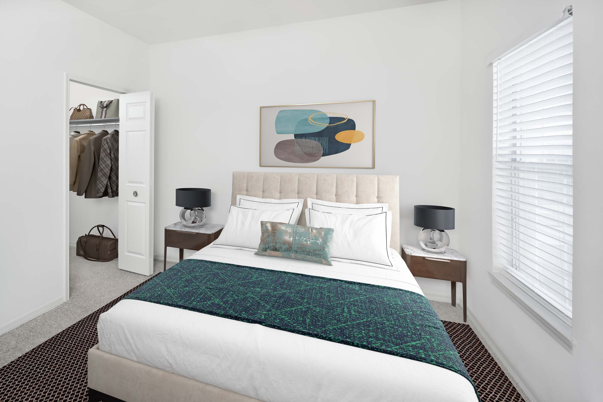 Bedroom with walk-in closet at Camden Lee Vista apartments in Orlando, FL