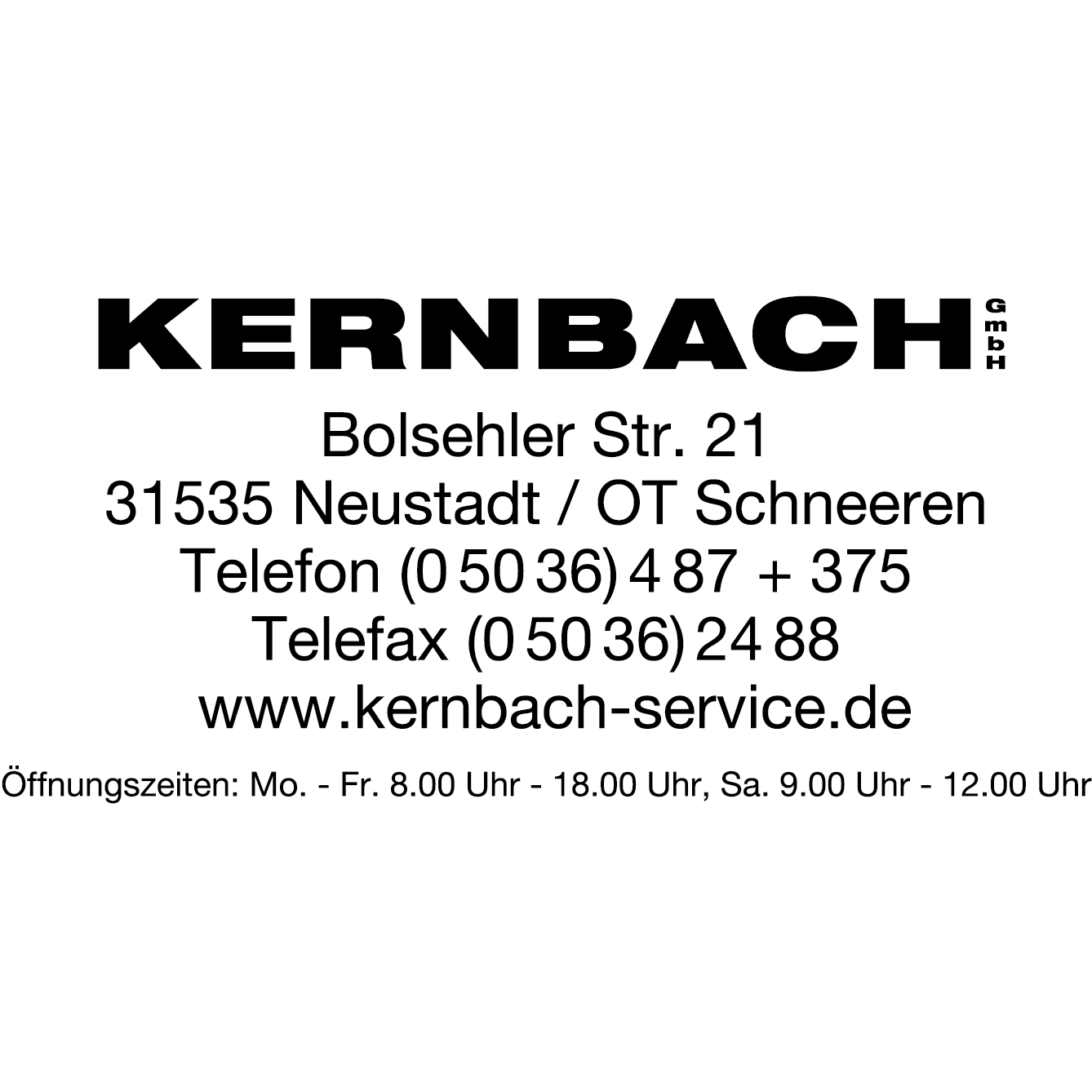 Kernbach GmbH in Schneeren Stadt Neustadt am Rübenberge - Logo
