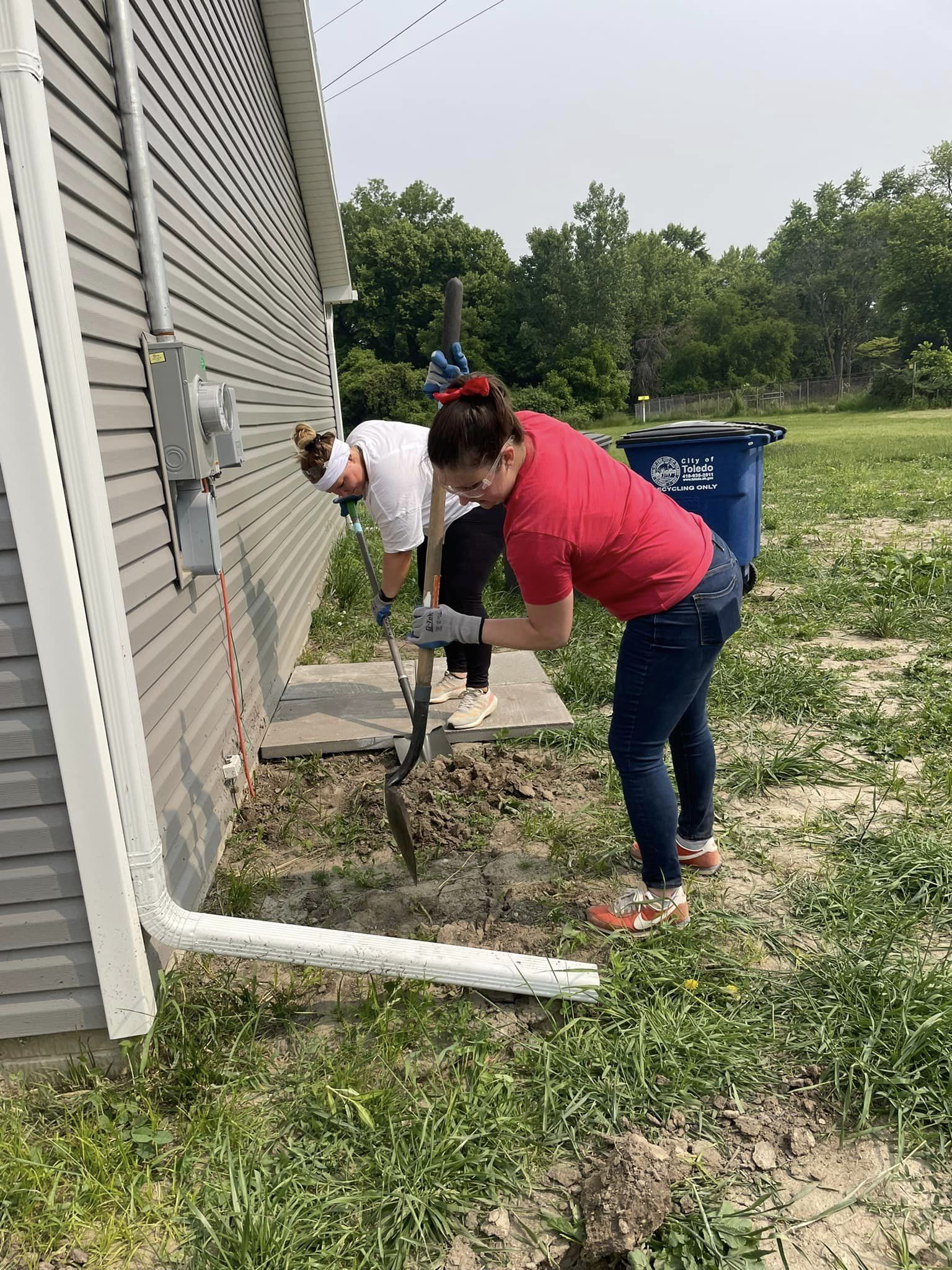 We worked hard on State Farm Founders Day and loved it!! Thank you, Habitat for Humanity, for having us out!!