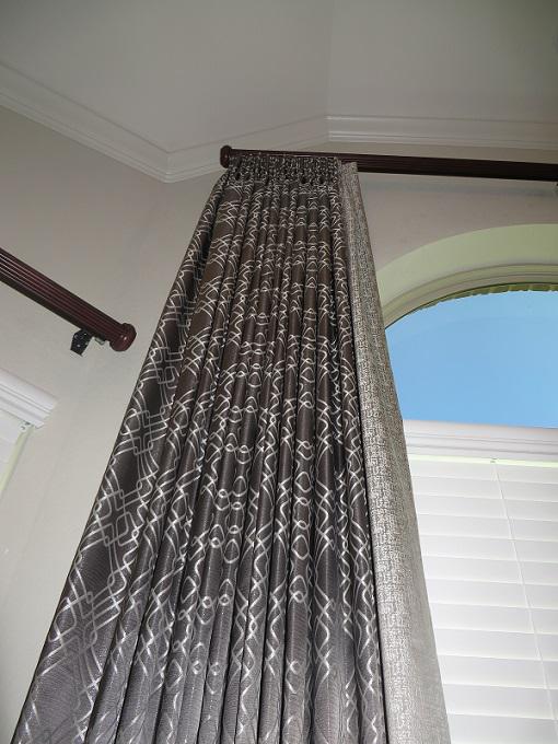 We are proud of our team for creating these stunning designer Drapes that provide a modern yet contemporary look to this living space in Sugar Land. #BudgetBlindsKatySugarLand #CustomDraperies #SugarLandTX #FreeConsultation #WindowWednesday