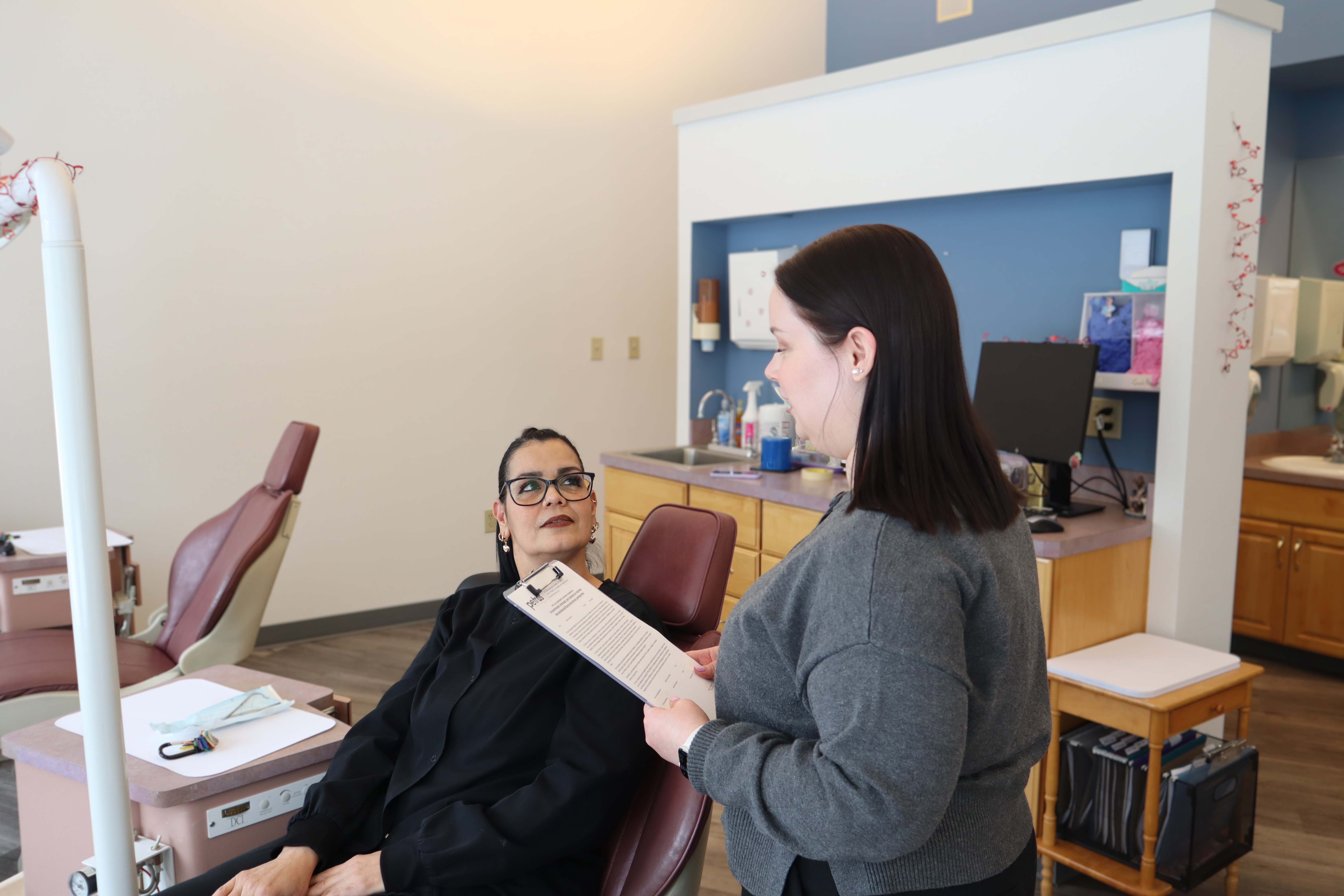 Patient with doctor during an appointment