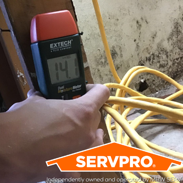 SERVPRO of Dallas Moisture reading for Water Damage