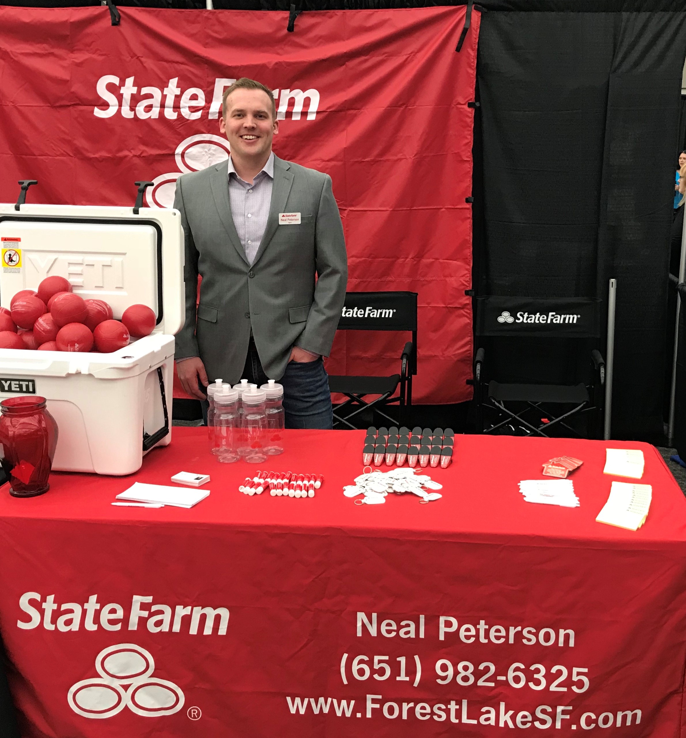 Neal Peterson booth at local expo Neal Peterson - State Farm Insurance Agent Forest Lake (651)982-6325