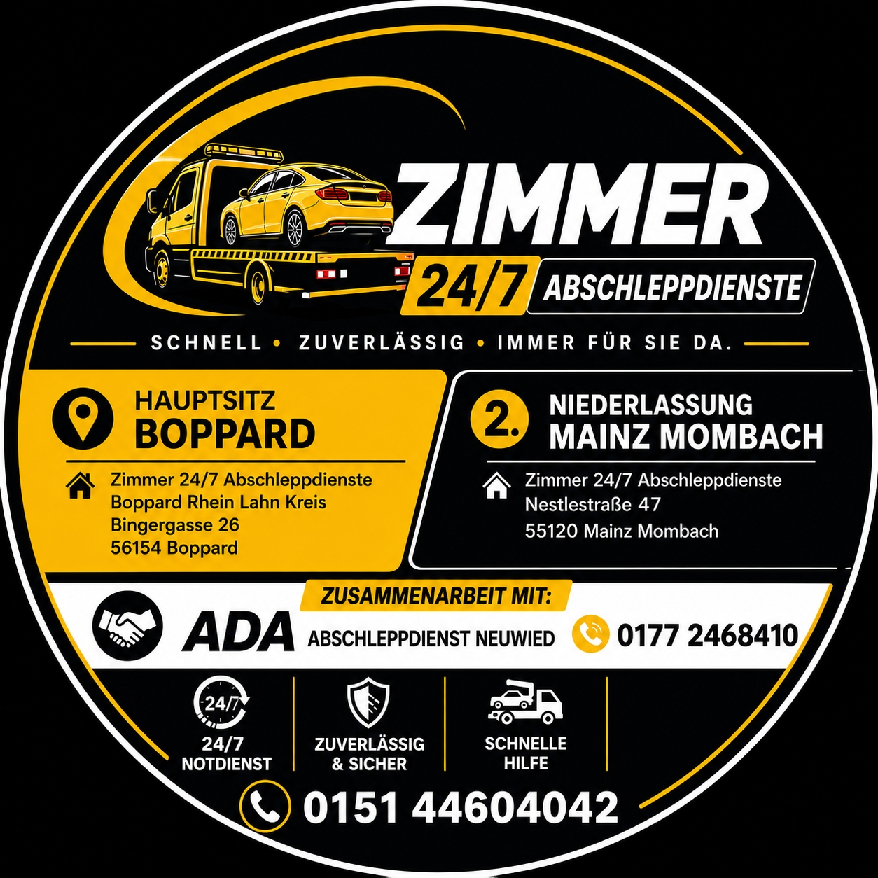 Zimmer  Abschleppdienste Mainz-Boppard -Koblenz-Neuwied, Binger Gasse 26 in Boppard