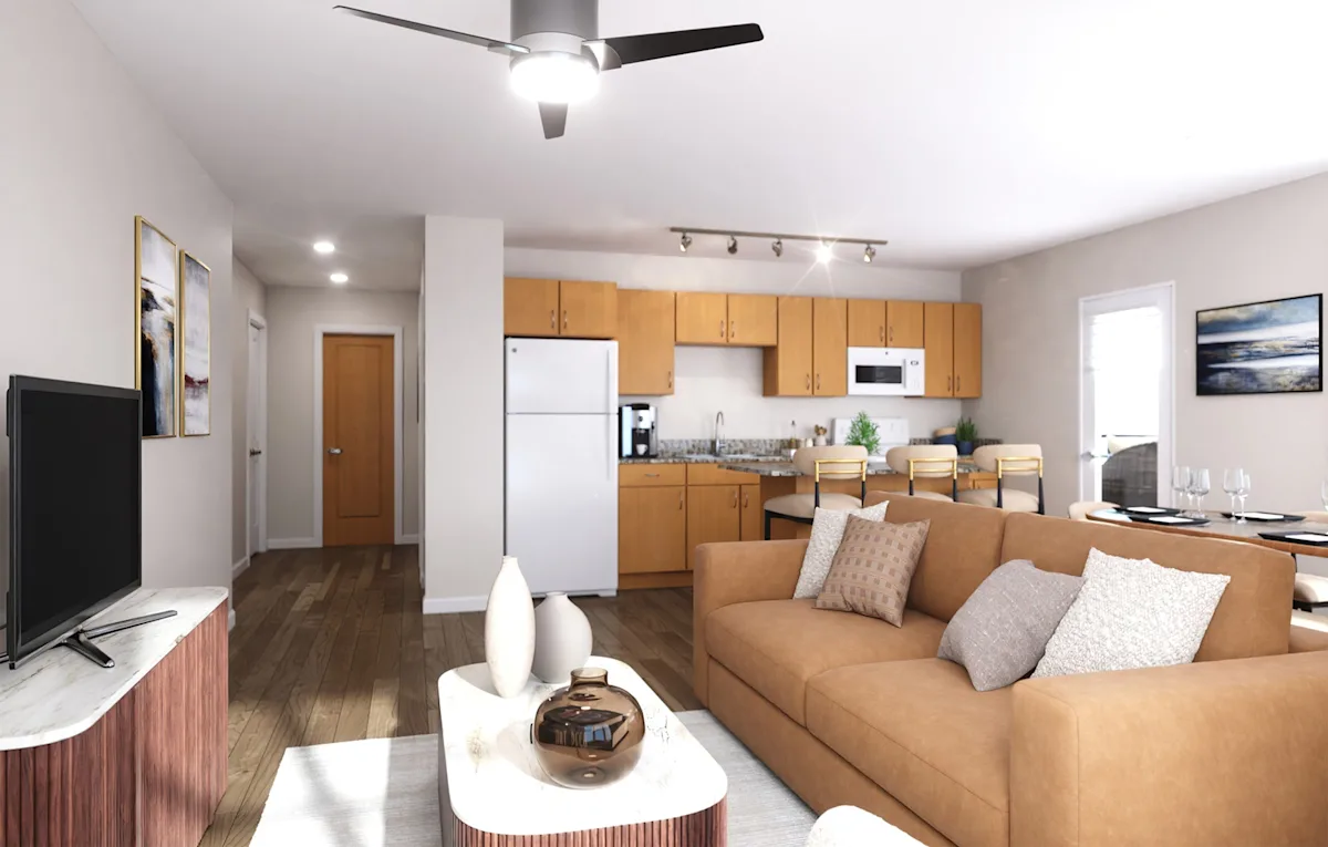 Open space living room
