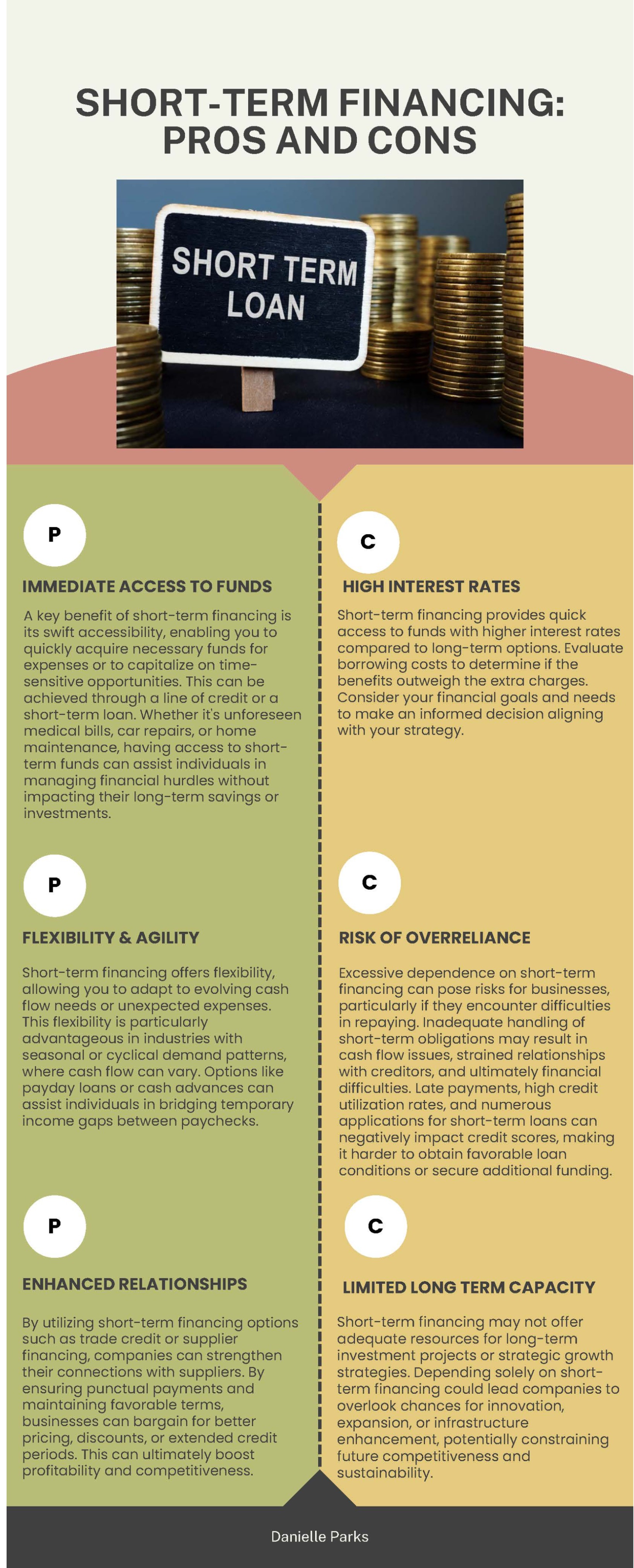 Short-Term Financing: Pros and Cons