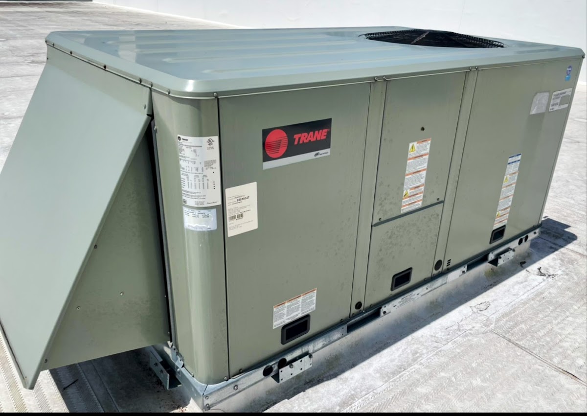 Commercial rooftop HVAC package unit installed to provide dependable climate control for the property.