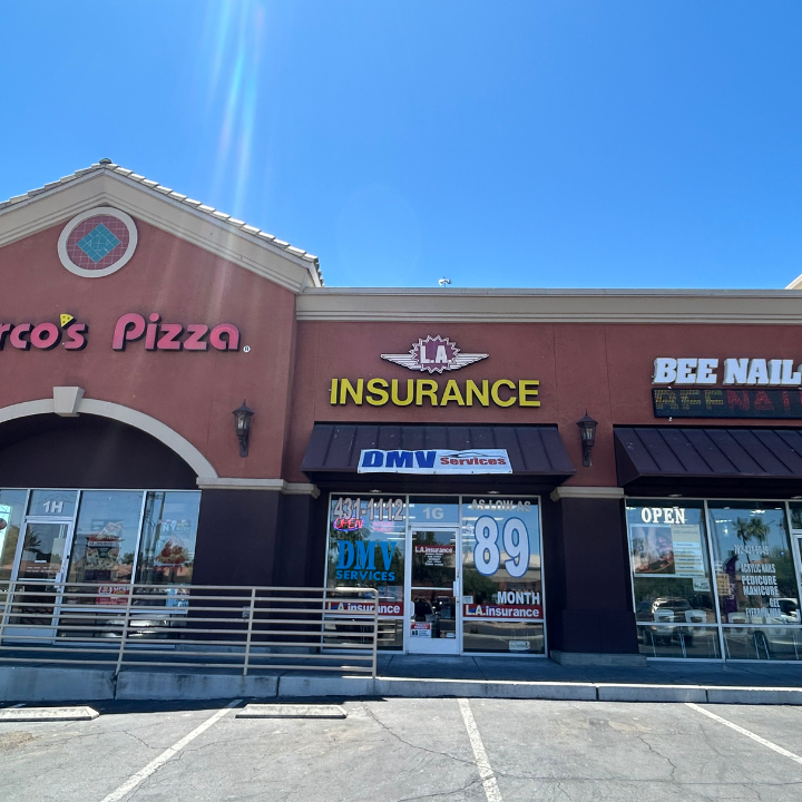 Exterior office of the L.A. Insurance Agency located at 5061 East Sahara Ave. in NV 