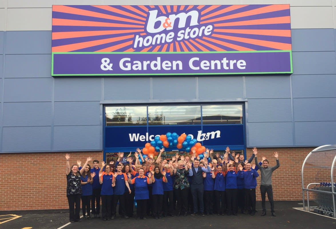 B&M Chadderton's store team can't hide their excitement to finally open their doors to their first customers.