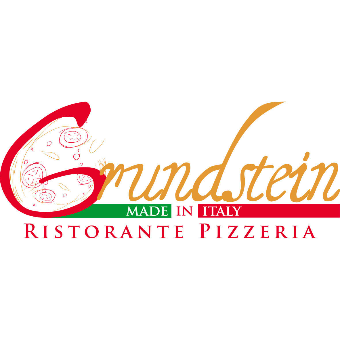 Ristorante Pizzeria Grundstein Made in Italy Logo