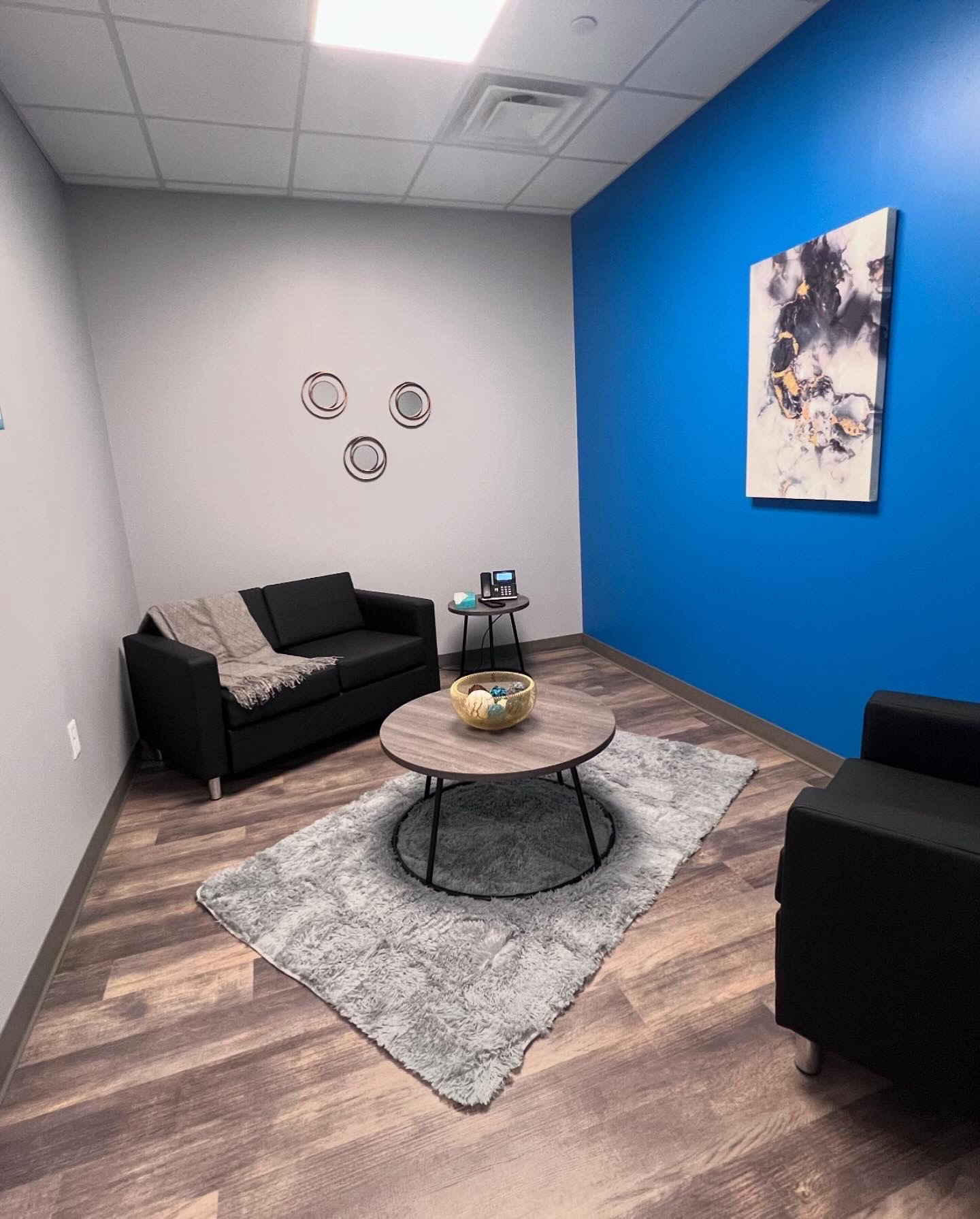 Counseling room of Community Medical Services' New Hope, MN clinic.