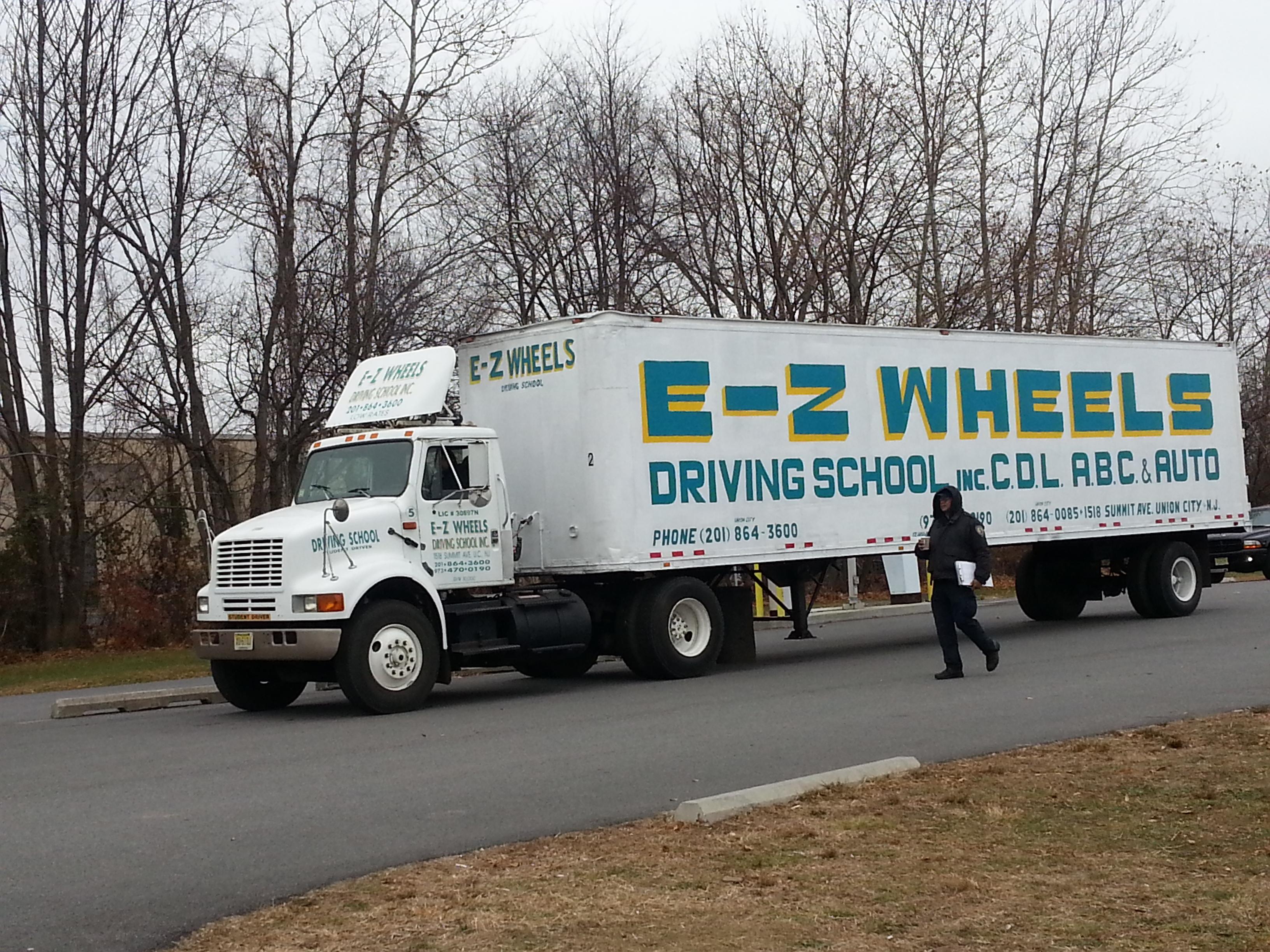 One of E-Z Wheels Trucks at the road test site
