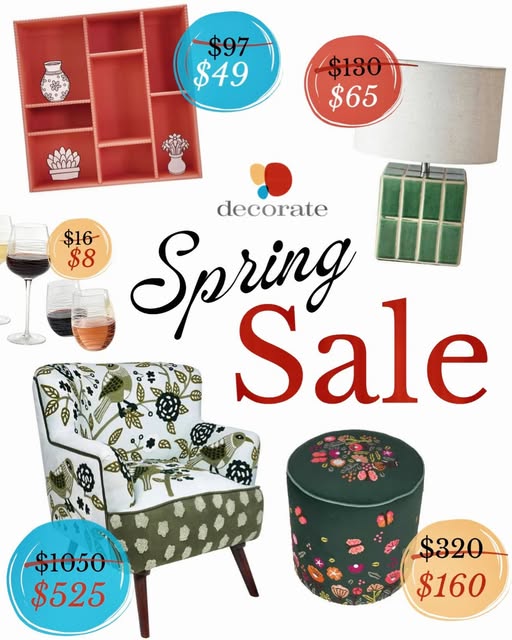 ‼️ SPRING SALE going on NOW at Decorate ‼️ Grab those gorgeous pieces you’ve been keeping an eye on… 
