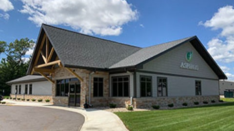 exterior photo of Aspirus Adams Clinic