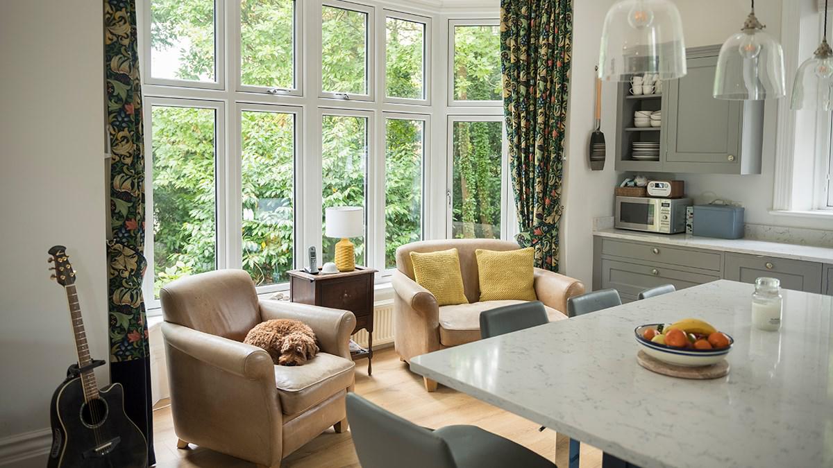 Transform your home with a beautiful bespoke bay window. Usually made up of three or more window panes, a bay window extends outwards in an arc shape to create a feature window. It provides extra internal space, floods a room with light and the curved design makes for some serious panoramic views.