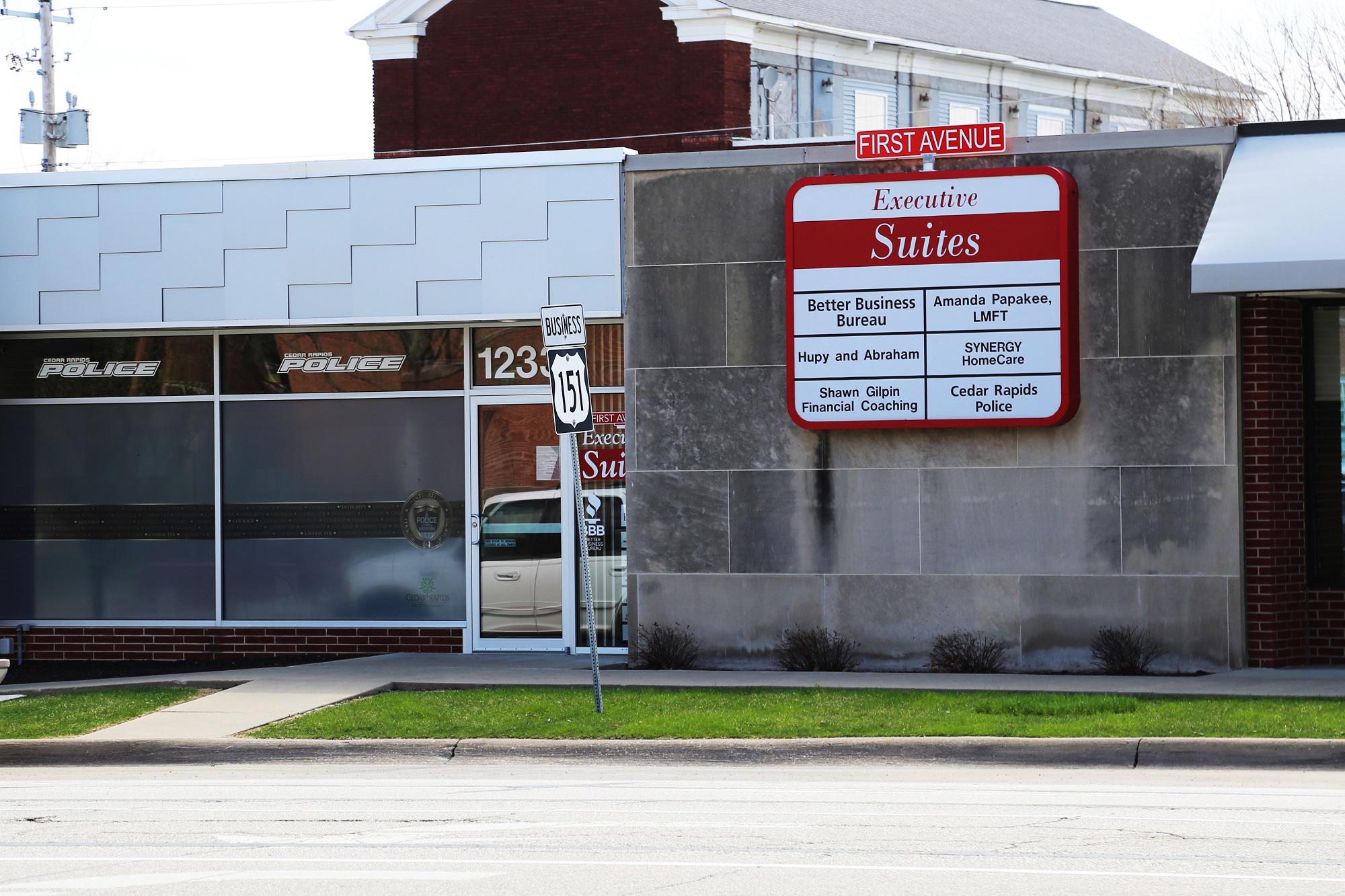 Front of the personal injury law office in Cedar Rapids.