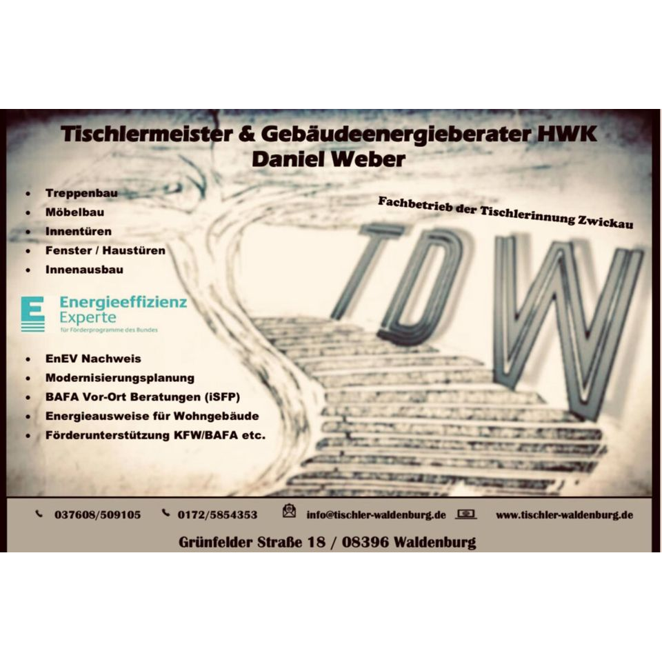Logo TDW-Tischlerei & Gebäudeenergieberatung Daniel Weber