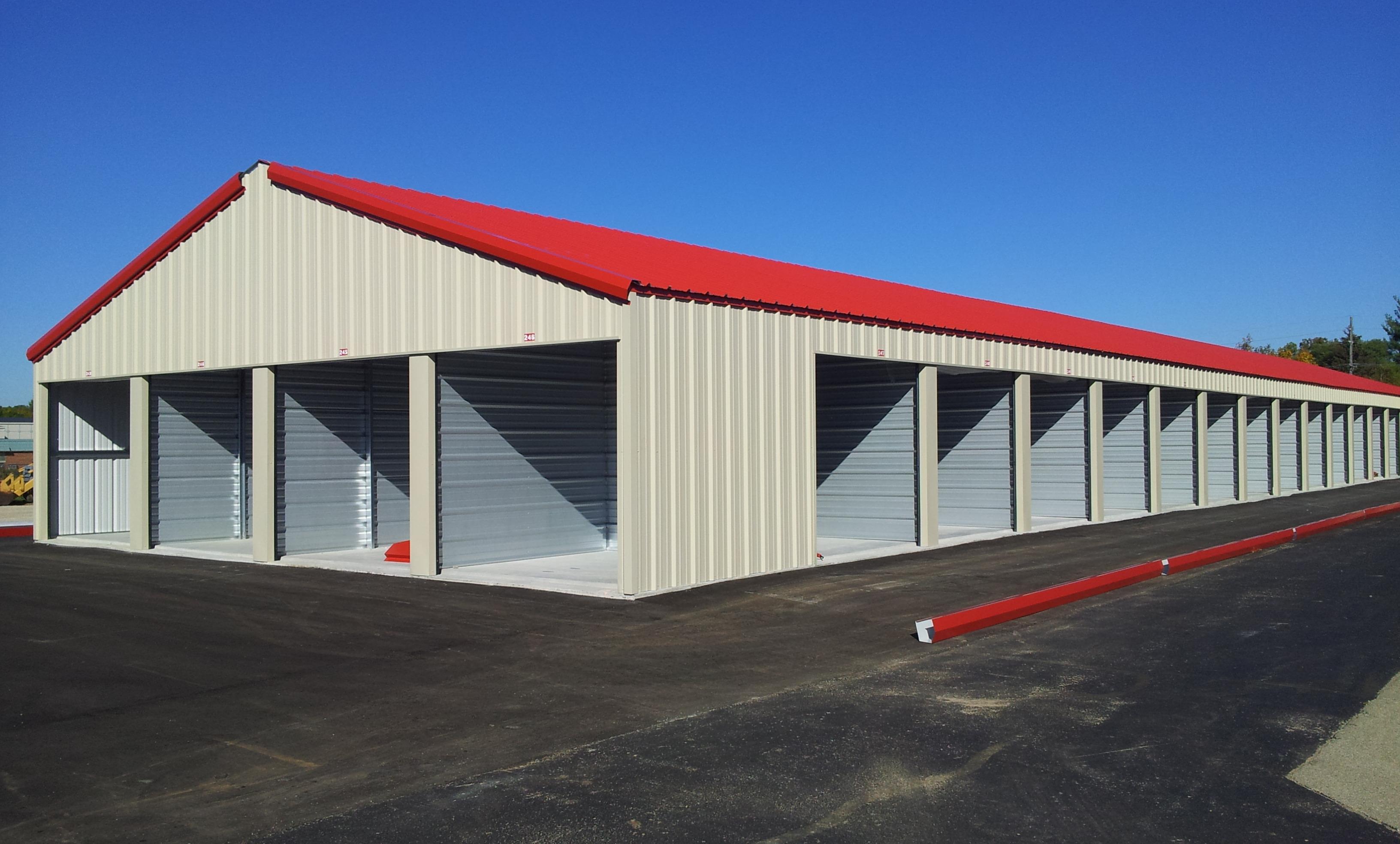 Custom Mini Storage Building with various unit sizes.