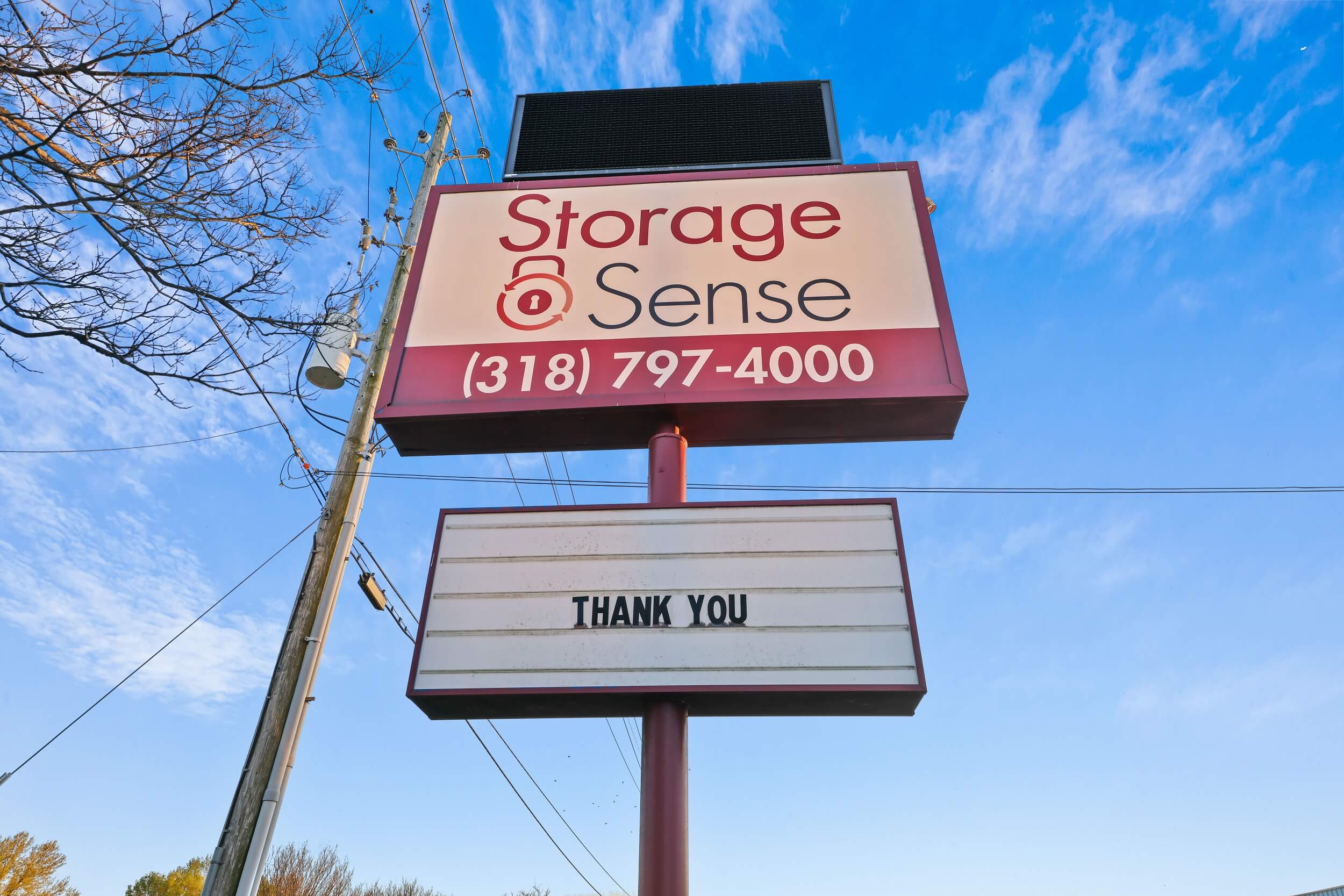 Signage at Storage Sense