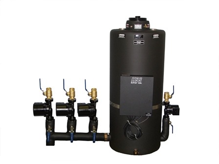 HSS hydronic buffer tank by B & D Mfg., Inc., engineered to improve system efficiency, reduce short cycling, and stabilize temperatures in geothermal HVAC systems.