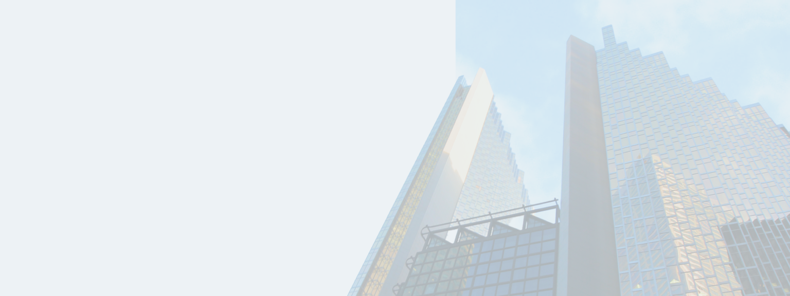 Bottom-up view of Royal Bank Plaza in Toronto, Canada.