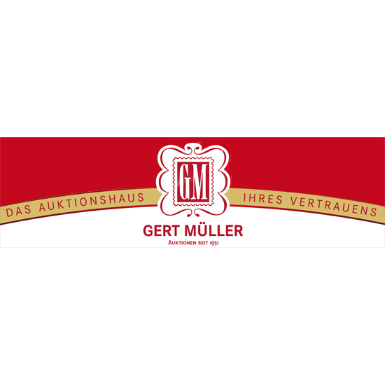 Logo Gert Müller GmbH Internationale Briefmarken- und Münzauktionen