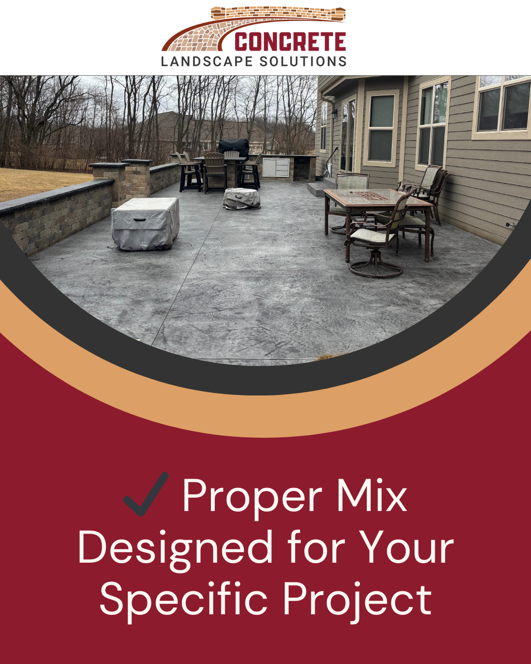 Concrete mix selection photo highlighting the importance of using the right concrete mix for each specific project.