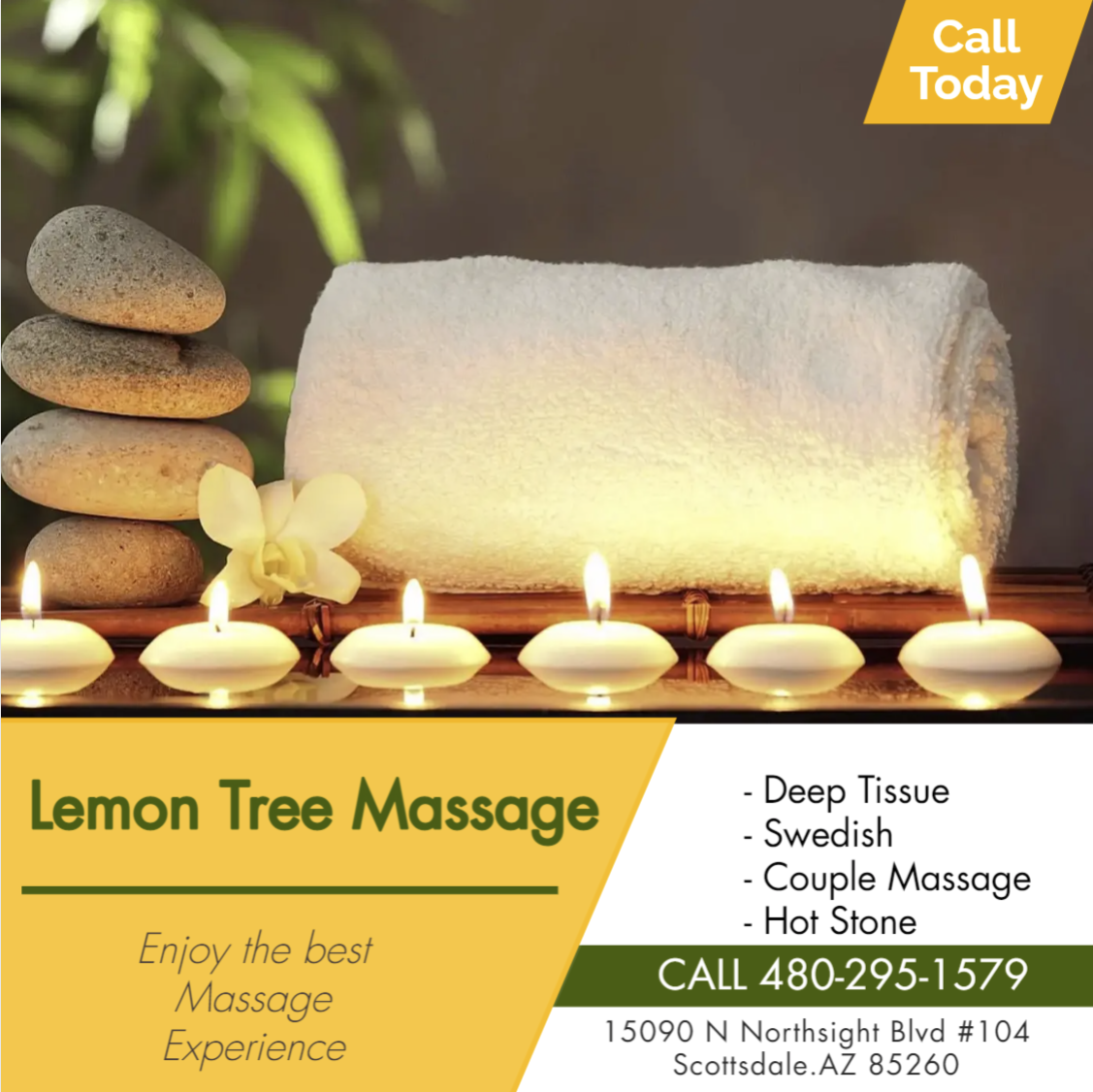 A hot stone massage is a type of massage therapy. It’s used to help you relax and ease tense muscles
and damaged soft tissues throughout your body.