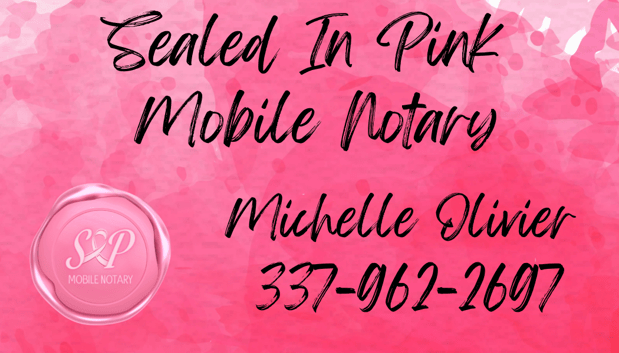 Images Sealed In Pink Mobile Notary