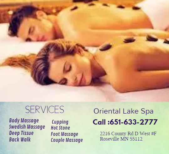 What better way to give that gift than share that gift in our inviting Couples Massage Rooms.  
It’s Oriental Lake Spa Roseville (651)633-2777