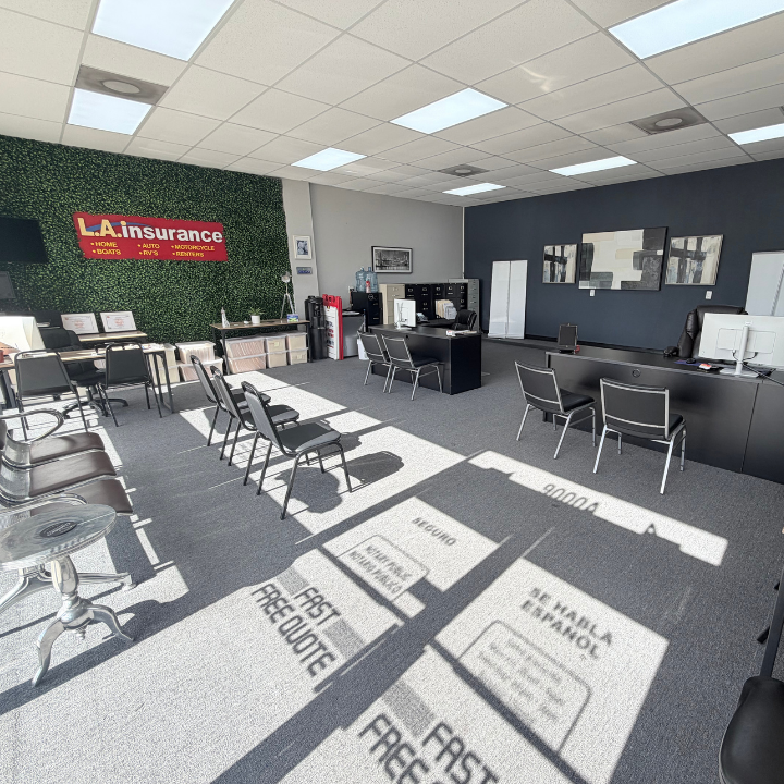Interior of the L.A. Insurance Agency located at 9000 S. Orange Blossom Trail in FL 