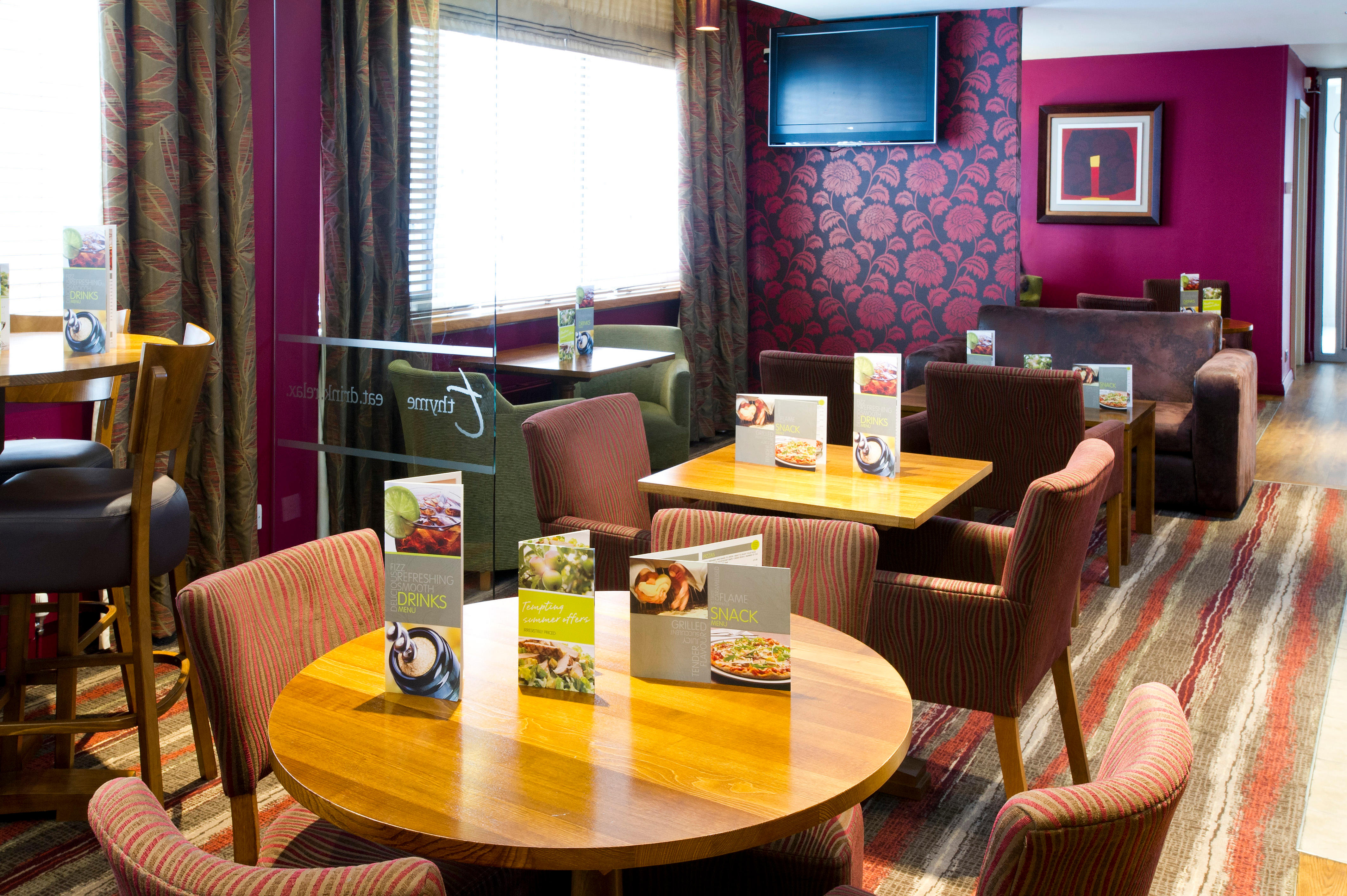 Thyme restaurant interior Premier Inn Glasgow City Centre (George Square) hotel Glasgow 03337 777294