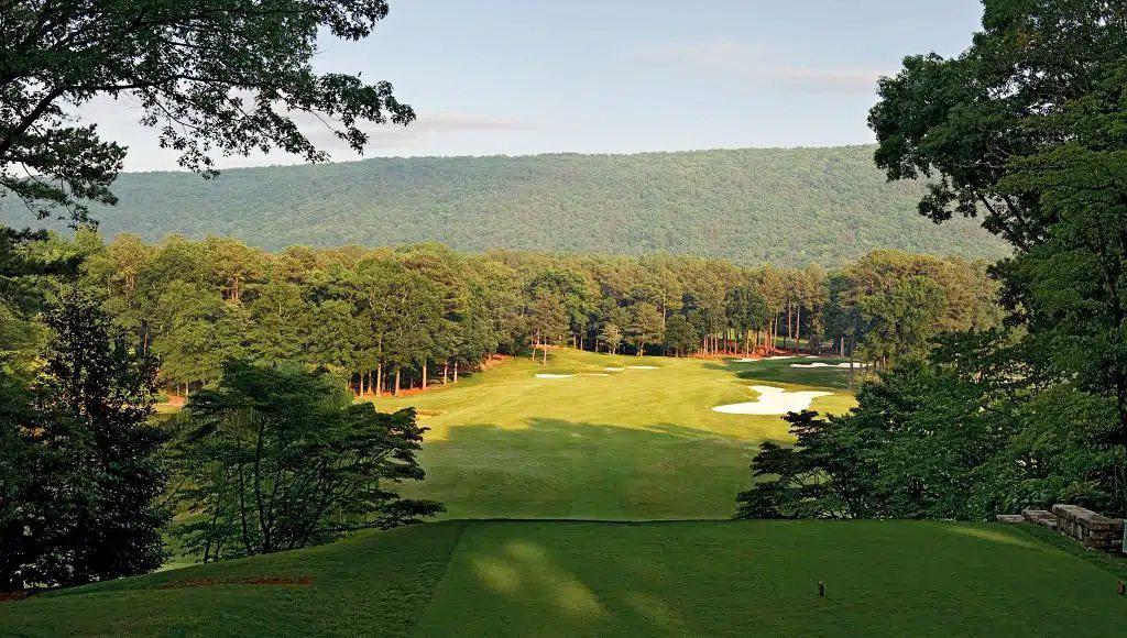 Landscape view of the golf course at Shoal Creek